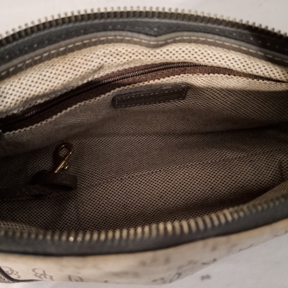 Vintage Dooney & Bourke Gray and Cream Small Women's Bag - Picture 7 of 14